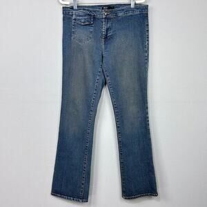 Vintage 90s Polo Jeans Ralph‎ Lauren Size 10 Dirty Wash Denim Bootcut Low Rise